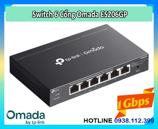 Lắp đặt camera Switch Tp-link Omada ES206GP