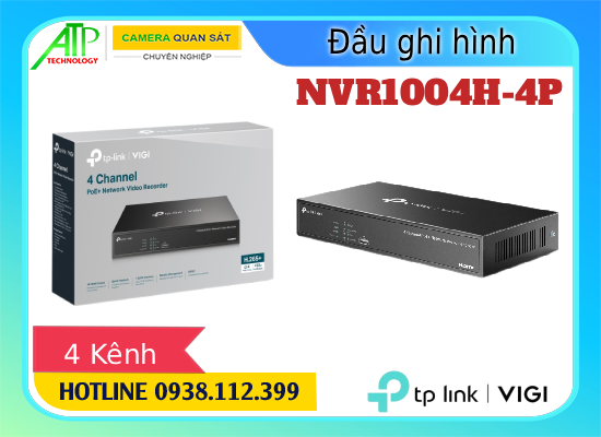 Lắp đặt camera Đầu Ghi VIGI NVR1004H-4P 4 Kênh IP PoE