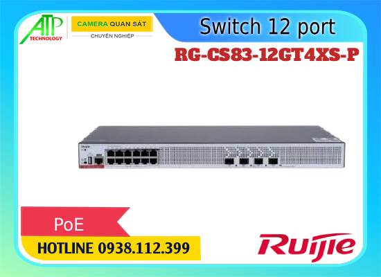 Lắp đặt camera Switch Ruijie RG-CS83-12GT4XS-P