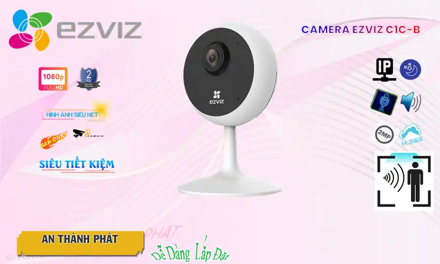 C1C-B sắc nét Wifi Ezviz C1C-B sắc nét Wifi Ezviz