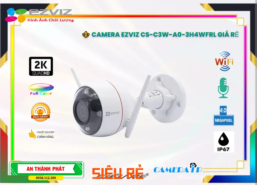 CS-C3W-A0-3H4WFRL sắc nét Wifi Ezviz