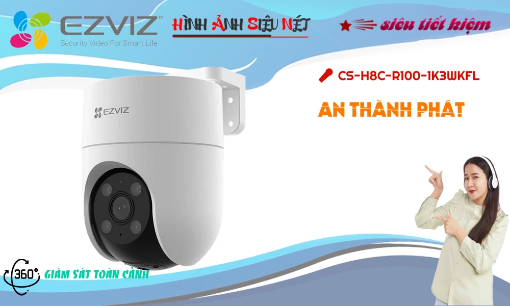 CS-H8c-R100-1K3WKFL sắc nét Wifi Ezviz