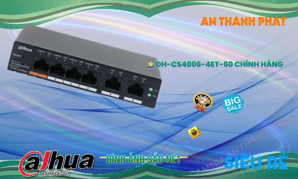 DH-CS4006-4ET-60 Switch chia mạng DH-CS4006-4ET-60 Switch chia mạng