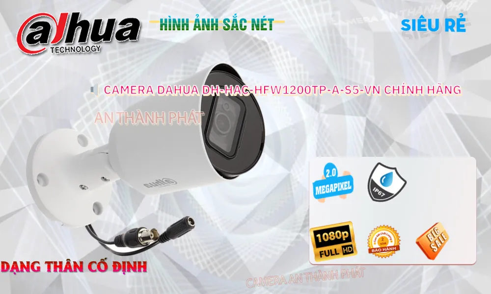 DH-HAC-HFW1200TP-A-S5-VN sắc nét Dahua