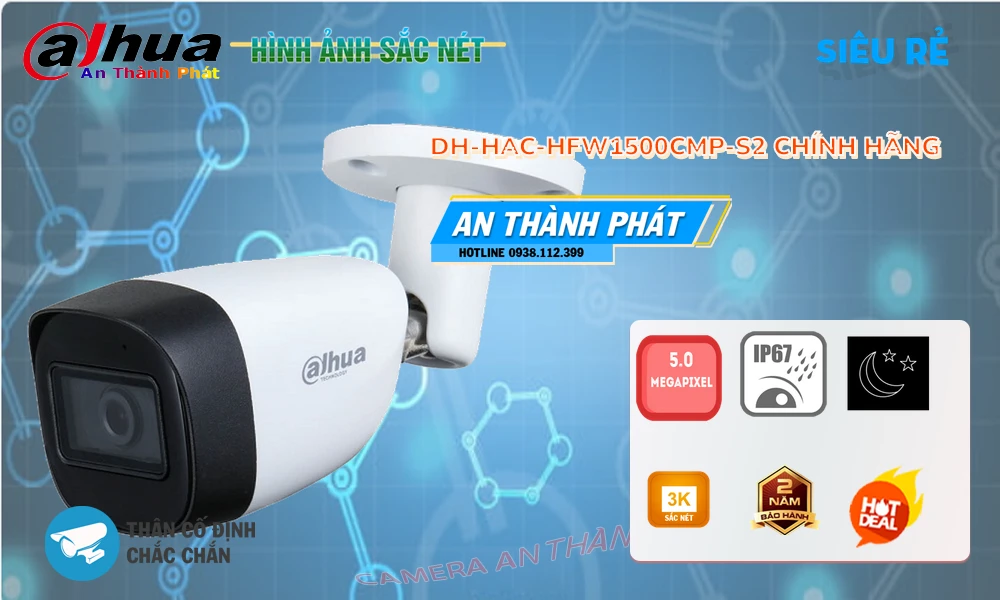 DH-HAC-HFW1500CMP-S2 sắc nét Dahua