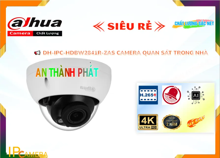 ✲ Camera Dahua Thiết kế Đẹp Công Nghệ POE DH-IPC-HDBW2841R-ZAS ✲ Camera Dahua Thiết kế Đẹp Công Nghệ POE DH-IPC-HDBW2841R-ZAS