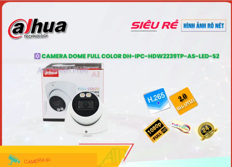 DH-IPC-HDW2239TP-AS-LED-S2 sắc nét Dahua ➠