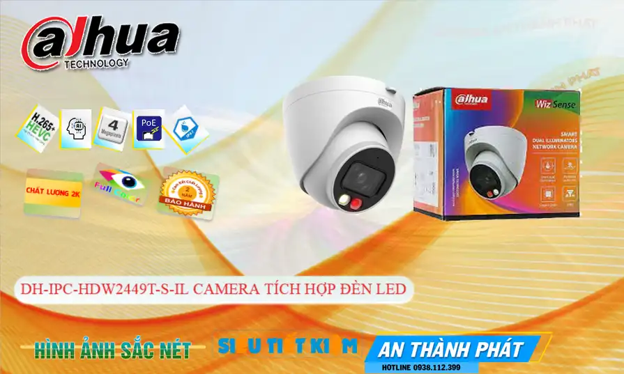DH-IPC-HDW2449T-S-IL sắc nét Dahua DH-IPC-HDW2449T-S-IL sắc nét Dahua
