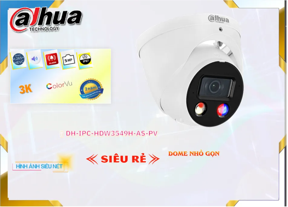 DH-IPC-HDW3549H-AS-PV sắc nét Dahua DH-IPC-HDW3549H-AS-PV sắc nét Dahua