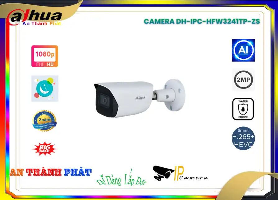 DH-IPC-HFW3241TP-ZS sắc nét Dahua
