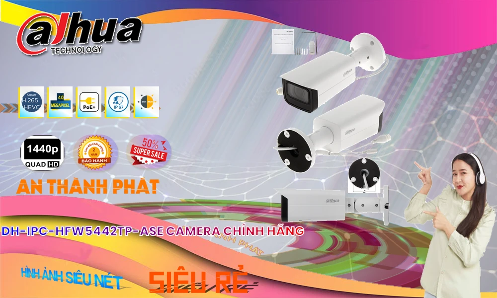 DH-IPC-HFW5442TP-ASE sắc nét Dahua DH-IPC-HFW5442TP-ASE sắc nét Dahua