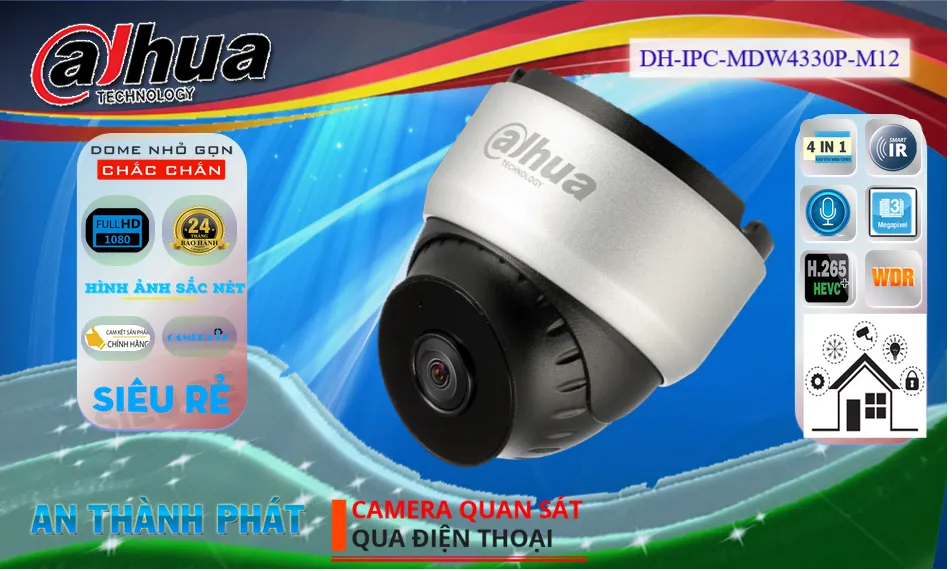 DH-IPC-MDW4330P-M12 sắc nét Dahua DH-IPC-MDW4330P-M12 sắc nét Dahua