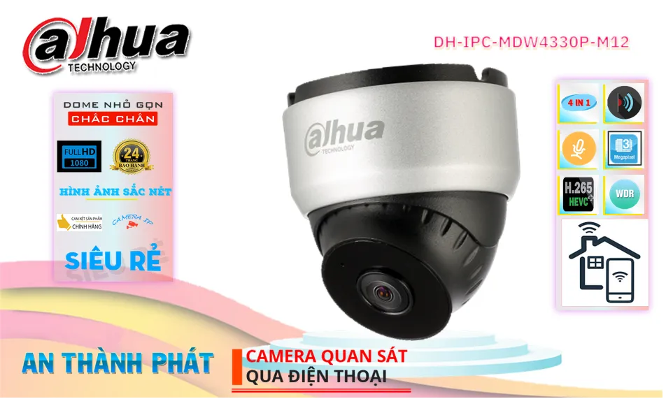 DH-IPC-MDW4330P-M12 sắc nét Dahua DH-IPC-MDW4330P-M12 sắc nét Dahua