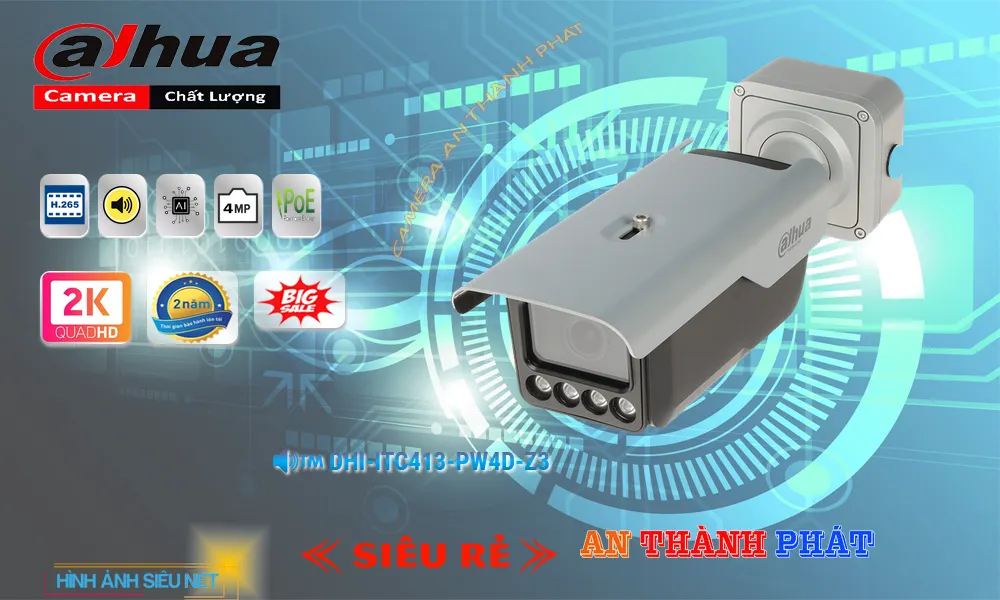 ➠  DHI-ITC413-PW4D-Z3 sắc nét Dahua