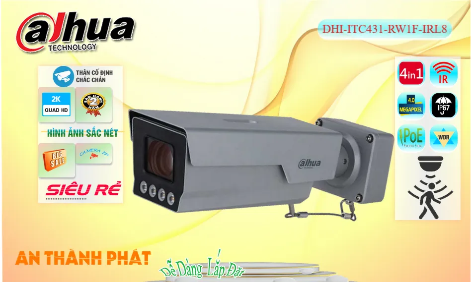 DHI-ITC431-RW1F-IRL8 sắc nét Dahua