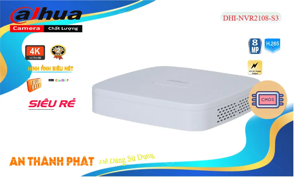 DHI-NVR2108-S3 sắc nét Dahua DHI-NVR2108-S3 sắc nét Dahua