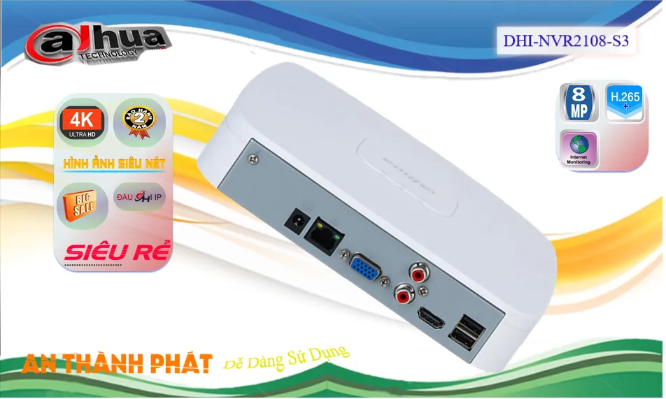 DHI-NVR2108-S3 sắc nét Dahua DHI-NVR2108-S3 sắc nét Dahua