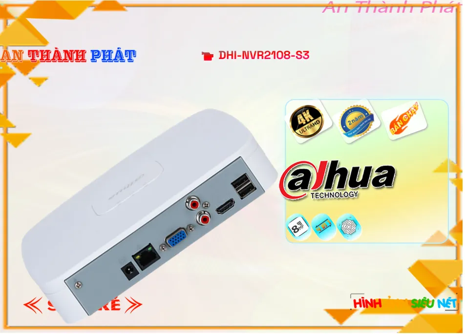 DHI-NVR2108-S3 sắc nét Dahua DHI-NVR2108-S3 sắc nét Dahua