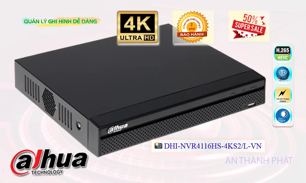 DHI-NVR4116HS-4KS2/L-VN sắc nét Dahua