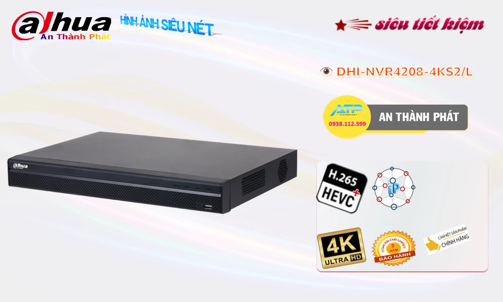 DHI-NVR4208-4KS2/L sắc nét Dahua DHI-NVR4208-4KS2/L sắc nét Dahua