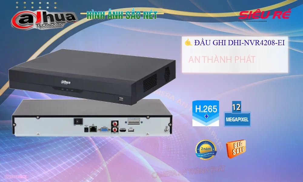 ➠  DHI-NVR4208-EI sắc nét Dahua