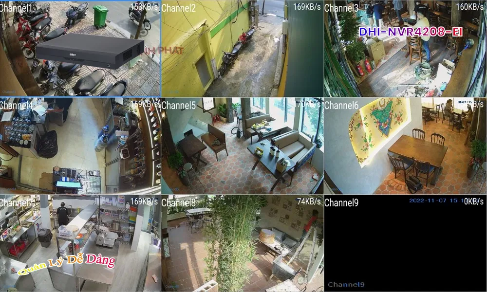 ➠  DHI-NVR4208-EI sắc nét Dahua