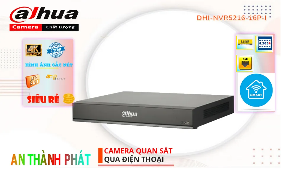 DHI-NVR5216-16P-I sắc nét Dahua DHI-NVR5216-16P-I sắc nét Dahua