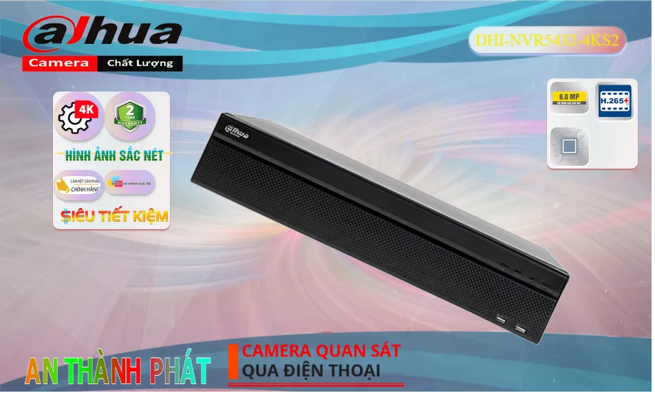 DHI-NVR5432-4KS2 sắc nét Dahua DHI-NVR5432-4KS2 sắc nét Dahua