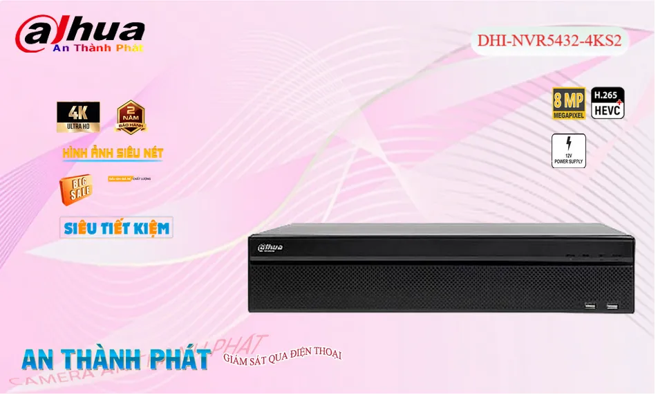DHI-NVR5432-4KS2 sắc nét Dahua DHI-NVR5432-4KS2 sắc nét Dahua