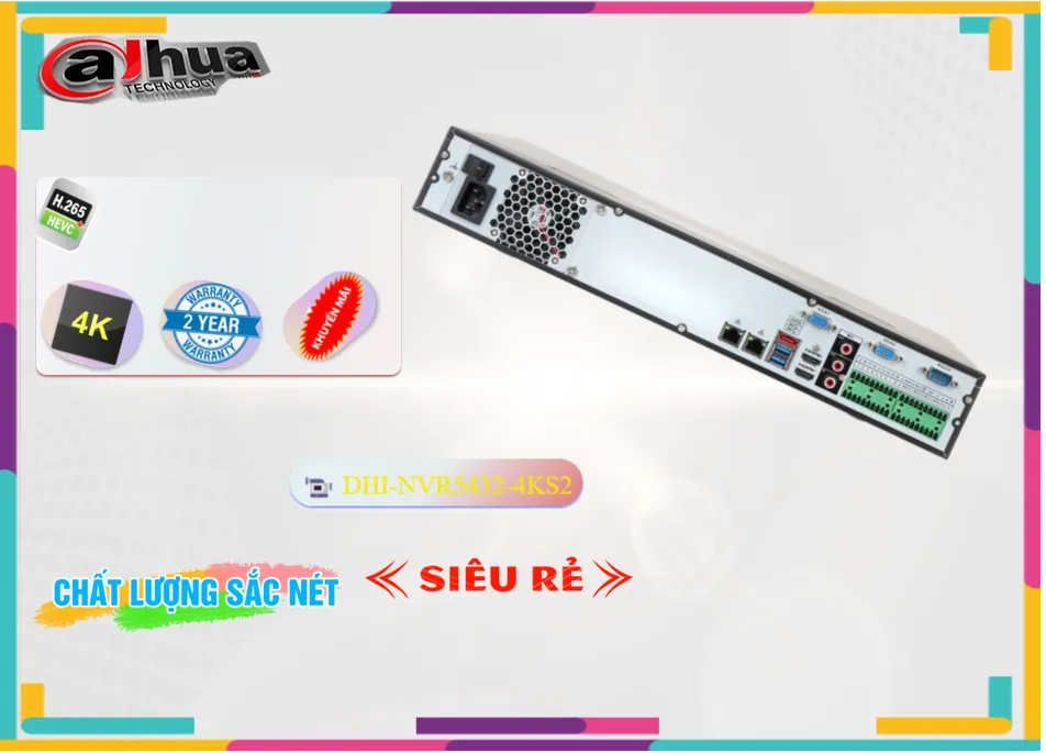 DHI-NVR5432-4KS2 sắc nét Dahua DHI-NVR5432-4KS2 sắc nét Dahua