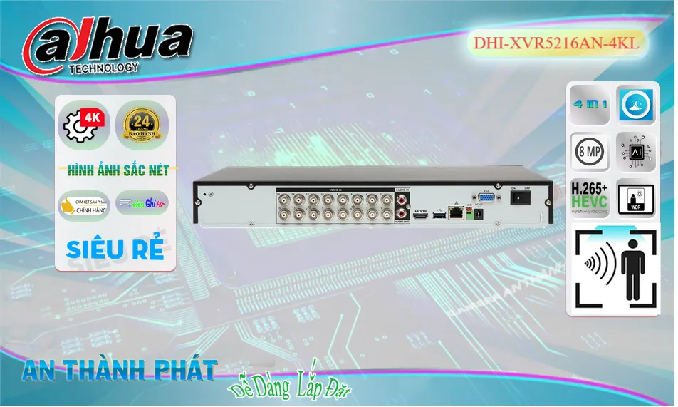 DHI-XVR5216AN-4KL sắc nét Dahua