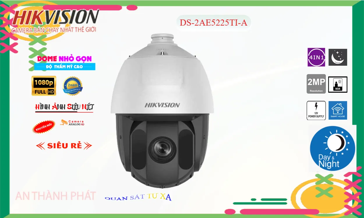 Camera DS-2AE5225TI-A hồng ngoại 150m