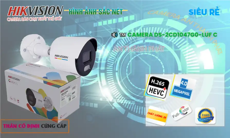 DS-2CD1047G0-LUFC sắc nét Hikvision