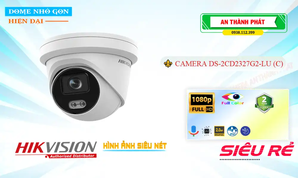 Camera Hikvision DS-2CD2327G2-LU (C)