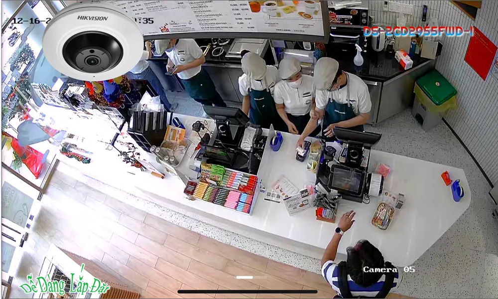 ➠  DS-2CD2955FWD-I sắc nét Hikvision
