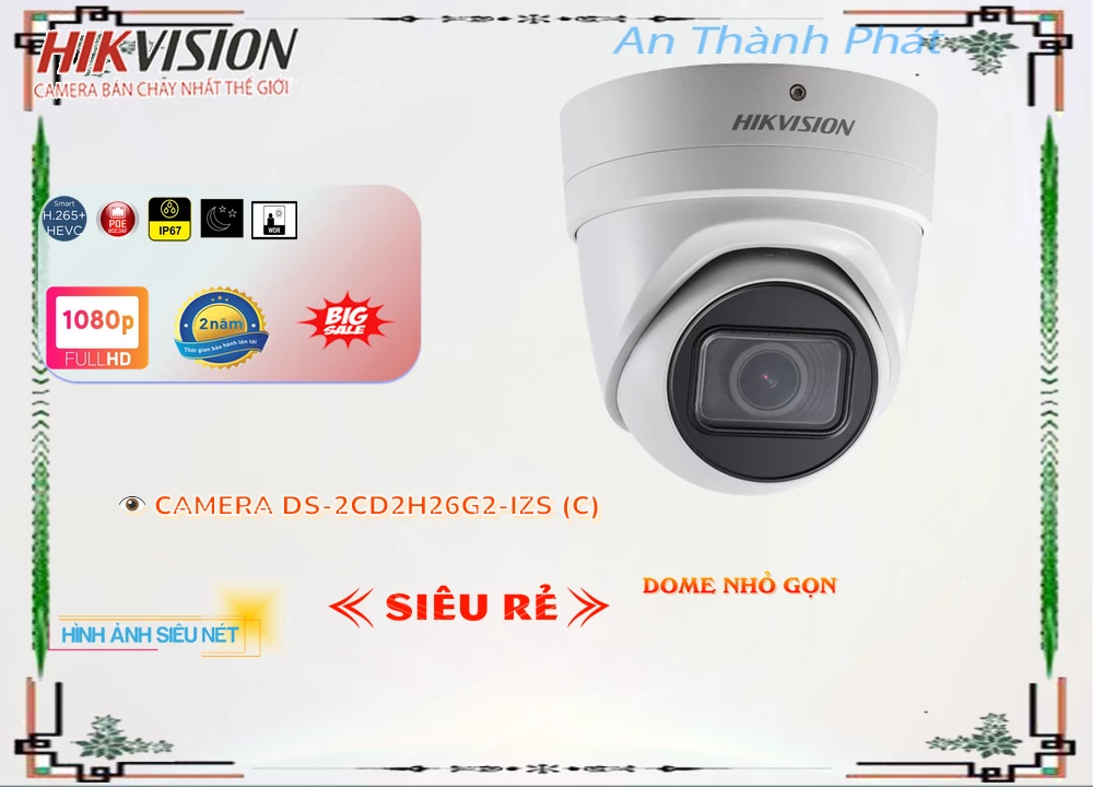 Camera Hikvision DS-2CD2H26G2-IZS(C),Thông số DS-2CD2H26G2-IZS(C),DS-2CD2H26G2-IZS(C) giá mới nhất,DS-2CD2H26G2-IZS(C) Công Nghệ IP  Bán Sỉ, Loại Camera an ninh DS 2CD2H26G2 IZS(C),DS-2CD2H26G2-IZS(C) Giá Thấp Nhất,Giá Bán DS-2CD2H26G2-IZS(C) FULL HD 1080P 2.0 MP ,DS-2CD2H26G2-IZS(C) Chính hãng,Bán rẻ DS-2CD2H26G2-IZS(C),Giá DS-2CD2H26G2-IZS(C),thông số DS-2CD2H26G2-IZS(C),DS-2CD2H26G2-IZS(C) sale mạnh,DS-2CD2H26G2-IZS(C) Giá Hãng,DS-2CD2H26G2-IZS(C) Tiết kiệm