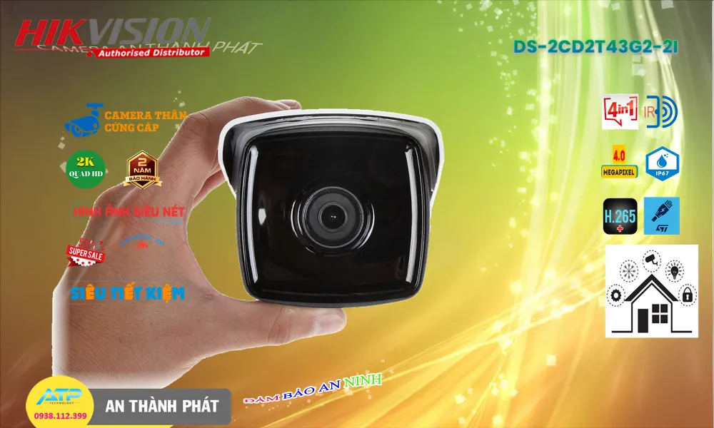 DS-2CD2T43G2-2I sắc nét Hikvision DS-2CD2T43G2-2I sắc nét Hikvision