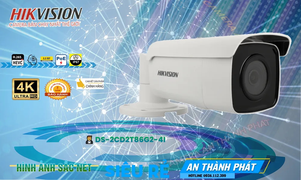 DS-2CD2T86G2-4I sắc nét Hikvision ➠