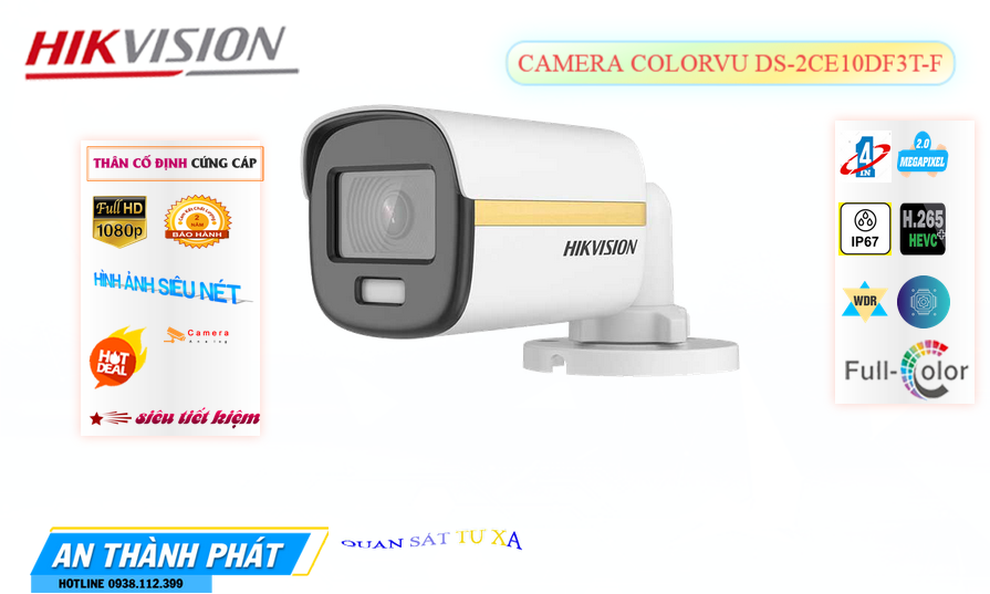 DS-2CE10DF3T-F sắc nét Hikvision