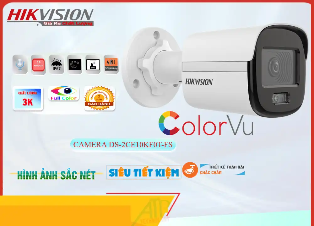DS-2CE10KF0T-FS sắc nét Hikvision