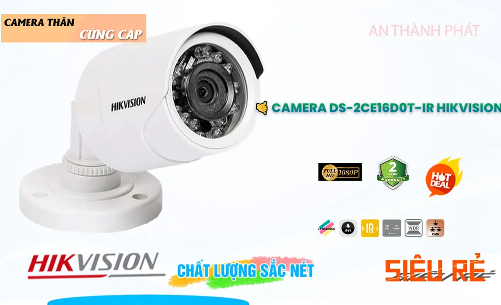 DS-2CE16D0T-IR sắc nét Hikvision DS-2CE16D0T-IR sắc nét Hikvision