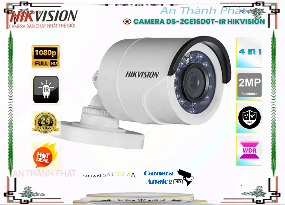 DS-2CE16D0T-IR sắc nét Hikvision DS-2CE16D0T-IR sắc nét Hikvision