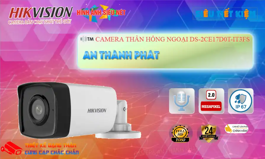 DS-2CE17D0T-IT3FS sắc nét Hikvision DS-2CE17D0T-IT3FS sắc nét Hikvision