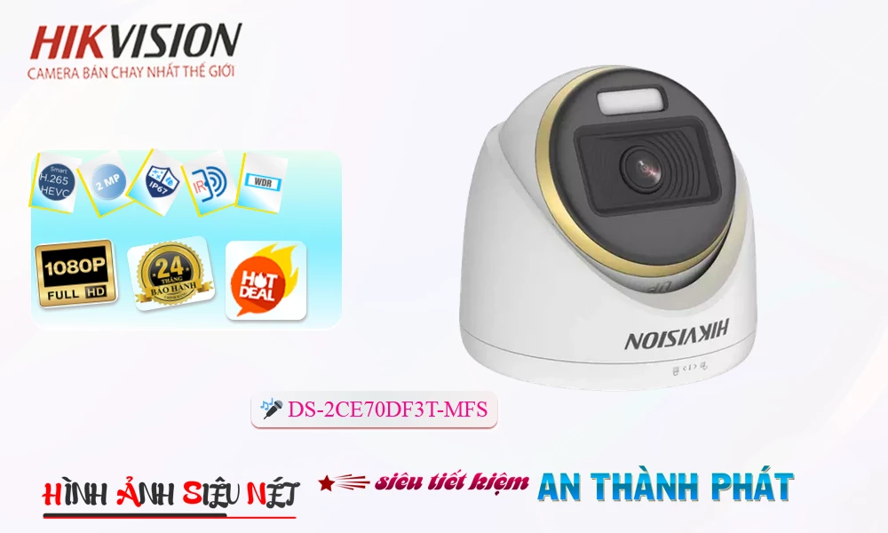 ➠  DS-2CE70DF3T-MFS sắc nét Hikvision
