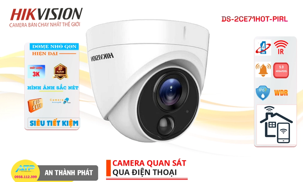 ✲ Camera Hikvision Giá rẻ DS-2CE71H0T-PIRL ✲ Camera Hikvision Giá rẻ DS-2CE71H0T-PIRL