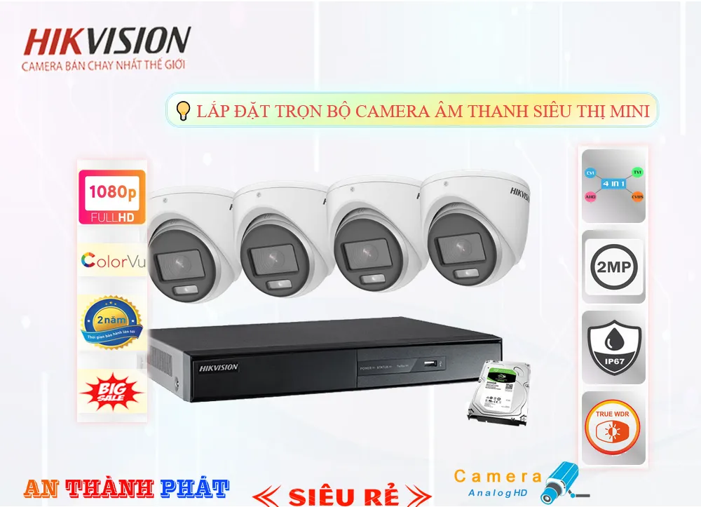 Xem Chi Tiết Lắp đặt trọn bộ camera âm thanh siêu thị mini Tại An Thành Phát tiết kiệm Lắp đặt trọn bộ camera âm thanh siêu thị mini Lắp camera giám sát