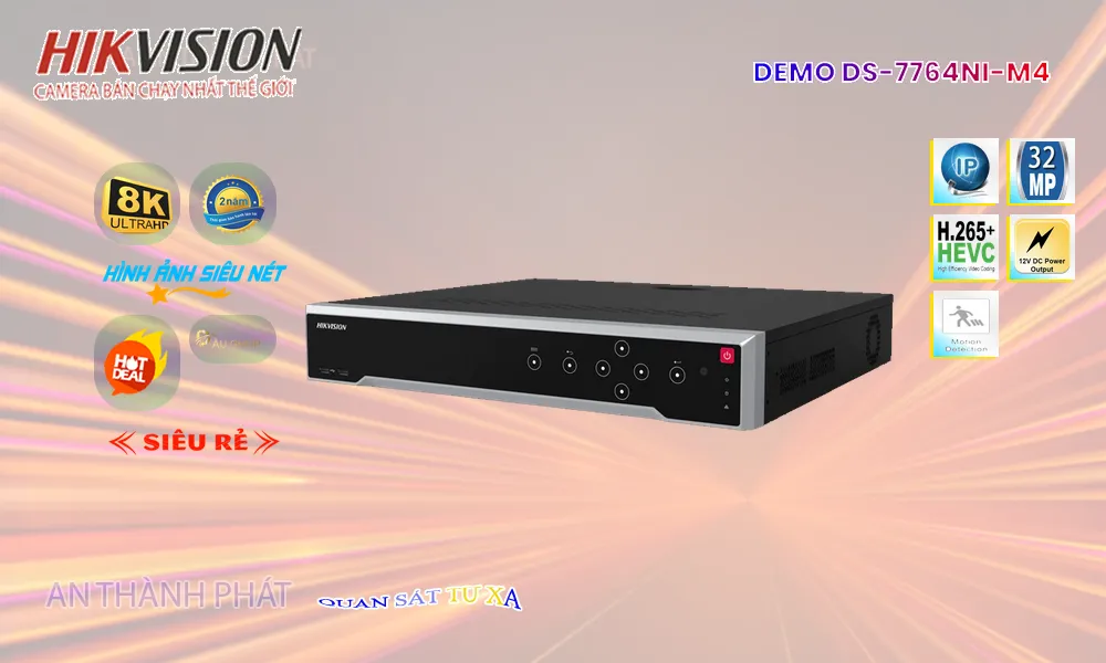 DS-7764NI-M4 sắc nét Hikvision