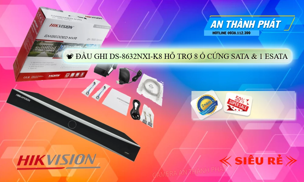 DS-8632NXI-K8 sắc nét Hikvision