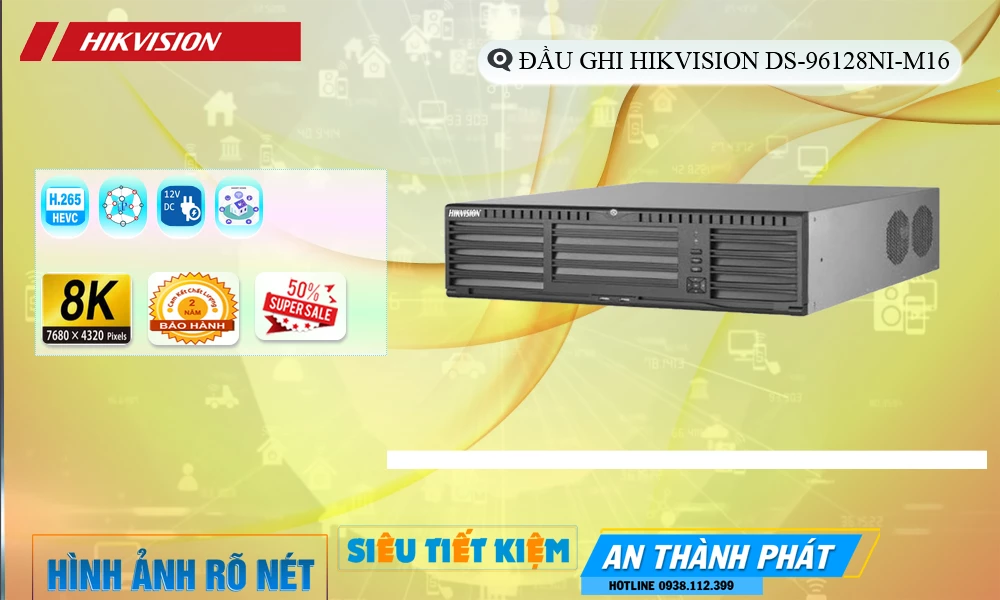 DS-96128NI-M16 sắc nét Hikvision