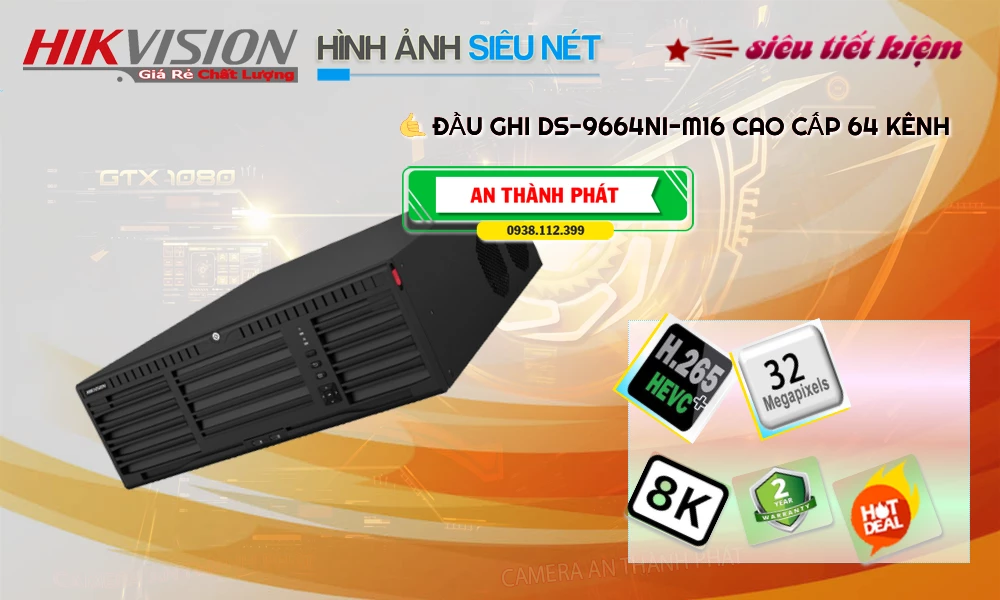 DS-9664NI-M16 sắc nét Hikvision DS-9664NI-M16 sắc nét Hikvision